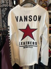 【Lサイズ】VANSON バンソン ロング Tシャツ メンズ ロンT スターウイング NVLT-2401 送料無料