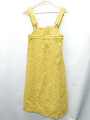 ◇ ⊂ URBAN RESEARCH DOORS アーバンリサーチ コットン100% キャミソール 膝丈 ワンピース サイズM キャメル レディース E  【1409100011883】