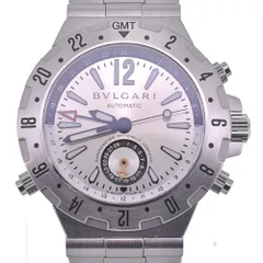 内部点検済 BVLGARI ブルガリ ディアゴノ プロフェッショナル GMT40S デイト シルバー SS ステンレス メンズ 自動巻き【6ヶ月保証】【腕時計】