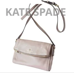美品 ケイトスペード KATE SPADE レザー ショルダーバッグ 斜め掛け ポシェット ポーチ グレー