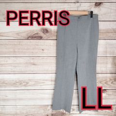 PERRIS ペリス スラックス パンツ ズボン ボトムス レディース クリーニングタグ付き ファスナー付き ボタン付き ストレッチ 日本製 42 LL LLサイズ LL相当 XL 2L グレー 灰色 ねずみ色(2753 bbb500)
