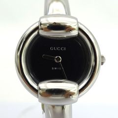 GUCCI / グッチ ◇レディースウォッチ バングルウォッチ 黒文字盤  