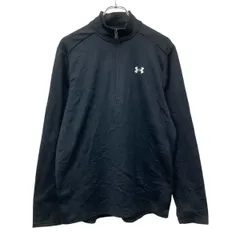 UNDER ARMOUR プリントスウェット パーカー M ブラック ホワイト アンダーアーマー ジップアップ 古着卸 アメリカ仕入 a709-6299
