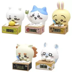 【中古】置き時計・掛け時計 全5種セット 「ちいかわ いっしょにがんばろ! ダンボールウォッチ2」