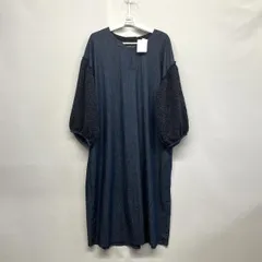 レディース ワンピース ネイビー デニム ツイード LL☆CTR-173☆