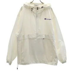 Champion チャンピオン 長袖 アノラックパーカー XL ホワイト ポケッタブル メンズ 古着