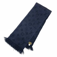 LOUIS VUITTON ルイヴィトン エシャルプ・ロゴマニア マフラー   ダークグレー ウール シルク レディース 　241014004284