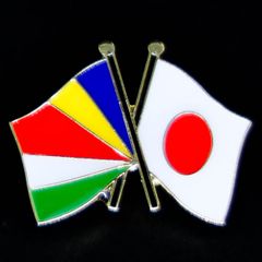 セーシェル国旗友好ピンバッジ（セーシェル×日本）