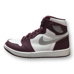 NIKE 21AW AIR JORDAN 1 RETRO HIGH OG エアジョーダン1 ハイ スニーカー シューズ ナイキ 555088 611 ボルドー/メタリック シルバー ホワイト 25.5cm  90830A3