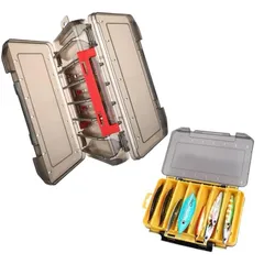 (Reina4) ルアーケース ２個 セット 両面 水切り 使い分け 入れ物 釣り フィッシング リバーシブル 収納 洗える 疑似餌 タックル ボックス (大) (L) [並行輸入品] [L]