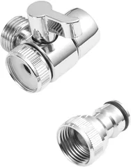 NUOLUX シャワーアダプター 水ダイバーター 2ピース 蛇口 横水栓 双口蛇口部品