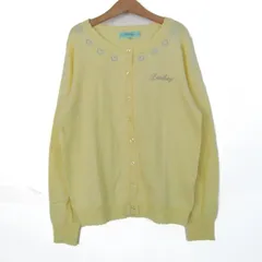リンジィ カーディガン トップス 長袖 クルーネック ハート キッズ 女の子用 L(160)サイズ イエロー Lindsay 【中古】のサムネイル
