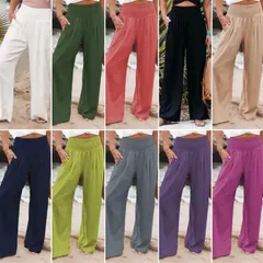 ワイドパンツ　レディース　バギーパンツ　Lサイズ