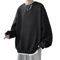 【数量限定】ロンティー メンズ メンズ プルオーバー メンズ トップス ながそでtシャツ ゆったり 長袖tシャツ 大きいサイズ ロングtシャツ 丸襟 シャツ 春 t 秋 長袖 冬 トレーナー 服 [Aroniko]