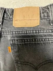 90s USA LEVI'S(リーバイス) 550 オレンジタブ デニム ショートパンツ ブラックデニム