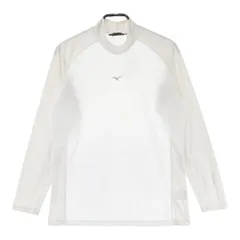サイズ：XL MIZUNO GOLF ミズノゴルフ  メッシュハイネック 長袖Tシャツ  ホワイト系 [240101456745] ゴルフウェア メンズ ストスト