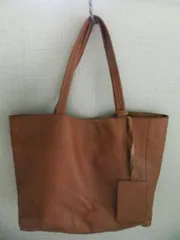ビーミング by ビームス レザートートバッグ/牛革  キャメルブラウン系