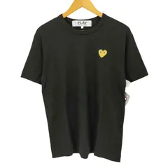 プレイコムデギャルソン PLAY COMME des GARCONS AD2022 ゴールドエンブレム ハート 刺繍 S/S クルーネック Tシャツ メンズ JPN：L 