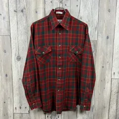 【 OLD Woolrich 90s ウールリッチ 】長袖 ウール チェック シャツ M