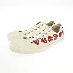 良好 CONVERSE コンバース×プレイコムデギャルソン オールスター スニーカー 1CL125 ホワイト  キャンバス レディース　240001121306