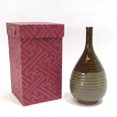 【備前焼】清水千代市 作 丹波花瓶 共箱付き 信楽焼風 花器 一点物 備前焼】清水千代市 作 丹波花瓶 共箱付き 信楽焼風 花器 一点物
