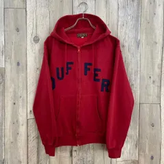 Duffer ダファー デカロゴ ワッペン 裏起毛 フルジップ パーカー M