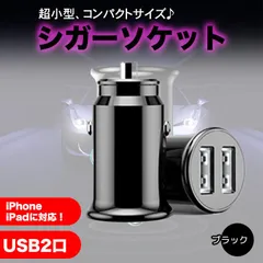 車内アクセサリー 充電 電源 ２連 車 3.1A USB シガーソケット 2口