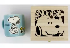 【中古】マグカップ･湯のみ スヌーピー＆ウッドストック(ブルー/FOLLOW ME!) 木箱入りマグカップ 「PEANUTS(SNOOPY)」