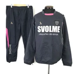 スボルメ/SVOLME★ピステ＆パンツ/セットアップジャージ【上M・下L程度/紺/navy blue】 ウインドブレーカー/訳あり特価/Set up/ズボン◆mBH651