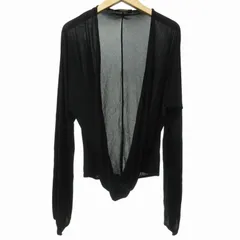 サルヴァトーレフェラガモ Salvatore Ferragamo ドレープ ブラウス シャツ 黒 ブラック 約M IBO67 0414のサムネイル