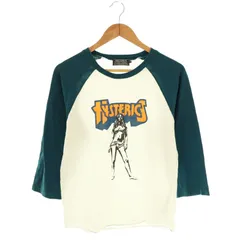 ヒステリックグラマー HYSTERIC GLAMOUR BAD AS MAMA 七分袖Tシャツ プリント ラグランスリーブ M 白 青 /MI ■OS ■SHのサムネイル
