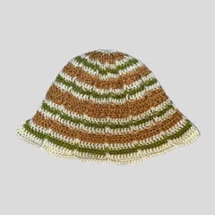 #6 クロシェハット バケットハット クラッシャーハット 手編み帽子