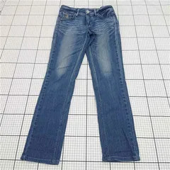 ◇ Θ SOMETHING サムシング スリムストレート デニム パンツ ジーンズ サイズ27 ブルー系 レディース E  【1509180011039】