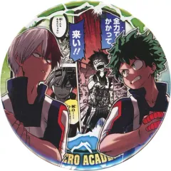 【中古】バッジ・ピンズ 緑谷出久＆轟焦凍(全力でかかって来い) 「僕のヒーローアカデミア展 DRAWING SMASH コレクション缶バッジBIG 最強コンビVer.」