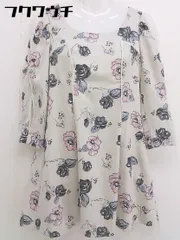 ◇ Supreme.La.La. シュープリームララ 花柄 七分袖 ミニ ワンピース サイズM ベージュ マルチ レディース  【中古】 【1110150001563】