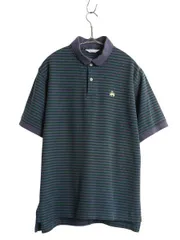 【お得なクーポン配布中!】 80s USA製 ブルックスブラザーズ ボーダー 半袖 ポロシャツ メンズ XL ヴィンテージ 半袖シャツ 鹿の子 コットン カットソー 大きいサイズ