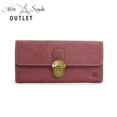 【OUTLET】Ain Soph アインソフ/差込み錠の長財布/WINE
