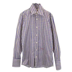 ディースクエアード イタリア製 チェック 長袖 シャツ 44 紫×茶 DSQUARED2 メンズ 【中古】  【230329】のサムネイル