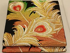 【洒落袋帯】未使用品/花織×ろうけつ染め/ガード加工/リバーシブル/456cm 洒落袋帯】未使用品/花織×ろうけつ染め/ガード加工/リバーシブル/456cm