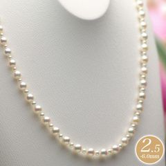 アコヤ真珠ネックレス 2.5mm-6.0mm ホワイト系（無調色を含む）　商品番号：PN6-0134