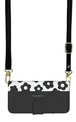 iPhone15 ケース 手帳型 iPhone 15 スマホケース スマホショルダー レザー ストラップ お花 花柄 フラワー おしゃれ かわいい  調節可能 130cm  カラー08