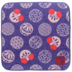 【中古】タオル・手ぬぐい(キャラクター) カービィ(丸柄/パープル) ハンドタオル はんなり和風デザインタオル 「一番くじ 星のカービィ ふわふ和コレクション～ぽよぽよ日和～」 G賞