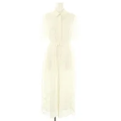 ダイアグラム グレースコンチネンタル Diagram GRACE CONTINENTAL 23SS コードレースコンビシャツワンピース ロング マキシ 半袖 38 白 ホワイト /MF ■OS