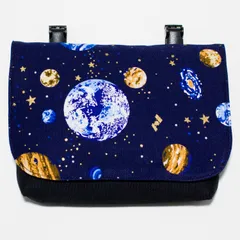 移動ポケット 移動ポーチ クリップ ポケット ポーチ 日本製 子供 クリップポーチ 男子 男の子 女子 女の子 小学生 幼稚園 保育園 園児 (宇宙 スペース)