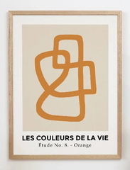 CARO CARO PRINTS | Orange Art Gallery Art Print (GMTC-7301) | アートプリント/アートポスター (30x40cm) 北欧 アブストラクト