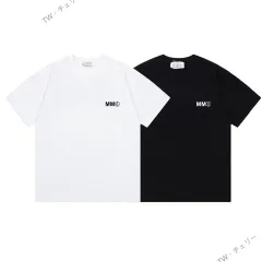 新品 L 22ss マルジェラ ブランドロゴTシャツ 黒 ブラック 13450