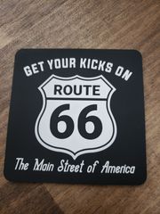 6枚セット ROUTE66 ゴムコースター　裏側滑り止め密着