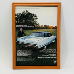 レトロ 広告　ビンテージ　ポスター　　『 ゼネラルモータースGM 』　フレーム付　※貴重な当時物 1960's　オリジナル アメリカ　ヴィンテージ 輸入雑貨　アドバタイジング( AZ1465 )