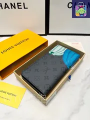Louis Vuittonルイヴィトン財布、銀行カードバッグ、現金カボチャTrio寒色片面暖色こんなクールなカボチャ財布[本日特価|新品未使用品]