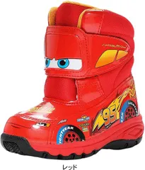 ブーツ キッズ 子供 長靴 防水 撥水 防寒 雪遊び スキー 男の子 子ども スノーブーツ レインブーツ 冬 雪 おしゃれ ディズニー カーズ tmdnwc045e レッド 17.0cm
